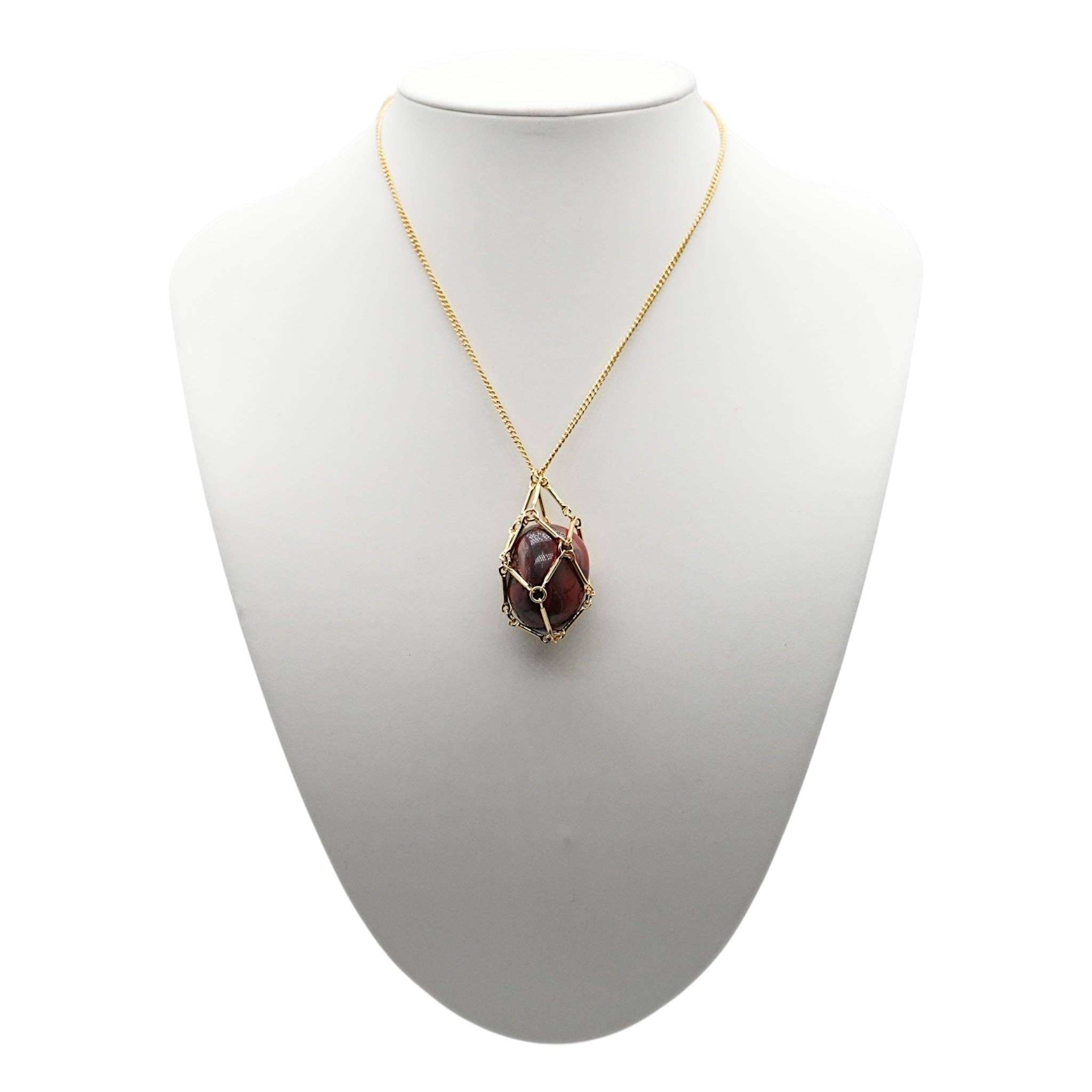 Foliesbijoux - Wholesale Pendant/Charm Necklace - Gold stainless steel stone holder necklace (stone not included)1