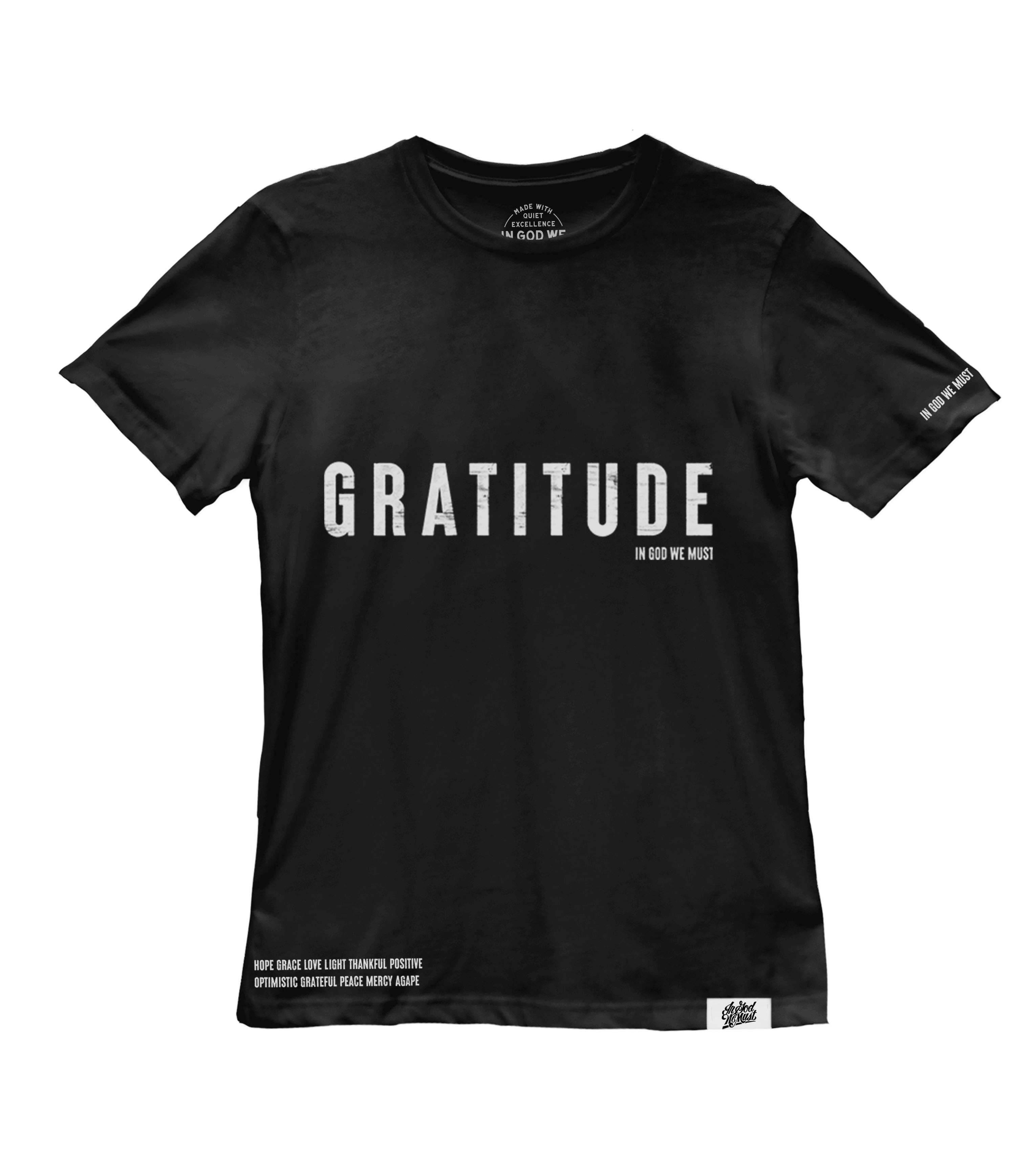 In God We Must - Wholesale Screen Printed T-Shirt - Men's - Gratitude Black Tee9