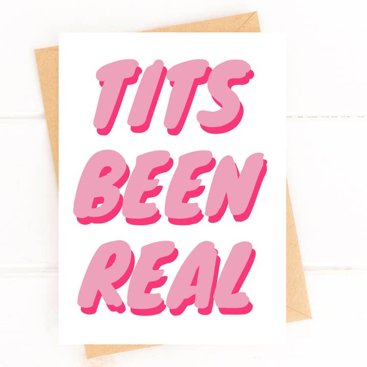 Five Dot Post - Wholesale Get Well Card - Tits Been Real Funny Mastectomy Breast Cancer Support Get We