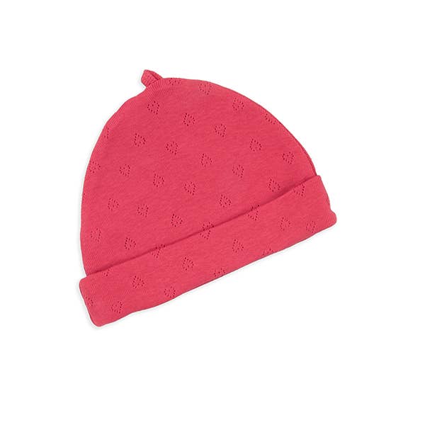 Fúcsia Gorro rendado corações 100% algodão bebé para venda a revendedores na Faire2