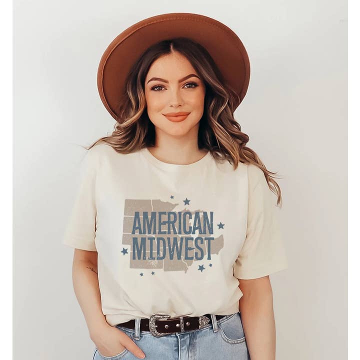America Midwest Tee for wholesale by 85th Avenue Shop