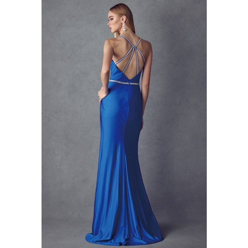 Juliet - Wholesale Gown - Women's - RUCHED BODICE FITTED PROM EVENING GOWN7