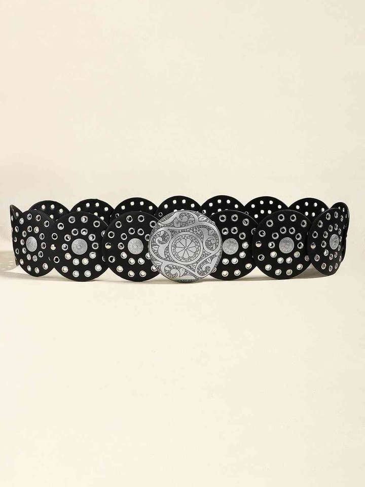 Vintage PU Leather Wide Belt for wholesale by Beyond Apparel