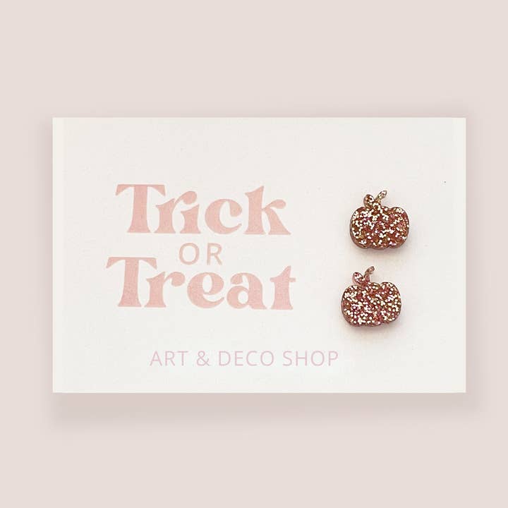 Orecchini con zucca dolcetto o scherzetto per la vendita all'ingrosso da parte di Art and Deco Shop