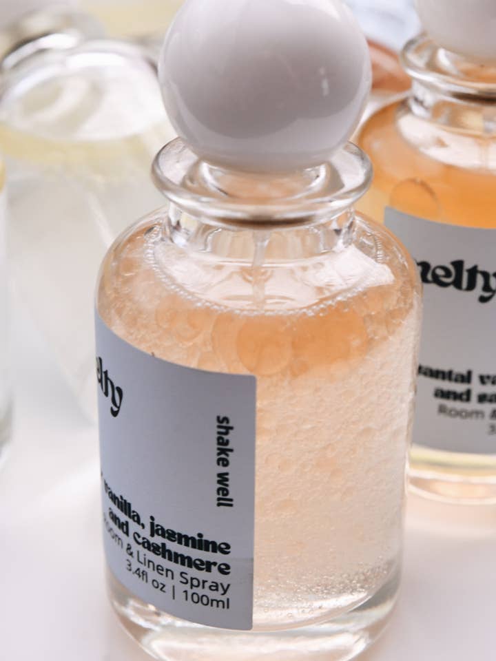 Santal Vanilla, Shea & Sandalwood Scented Room & Linen Spray by themelty.co™ for wholesale by Melty