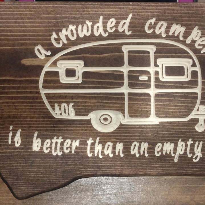 Knotty Pine Woodworks – Großhandel Schilder – Überfüllter Camper - MT-Form1