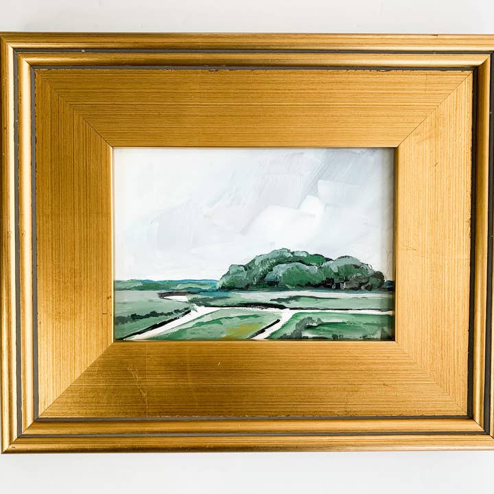 «Emerald Marsh», Salt Marsh, dipinto incorniciato per la vendita all'ingrosso da parte di Green Barn Studio