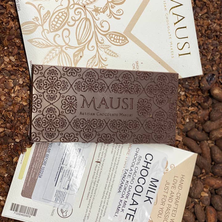 55% CACAO MILK CHOCOLATE BAR, TANZANIA for wholesale by Mausi