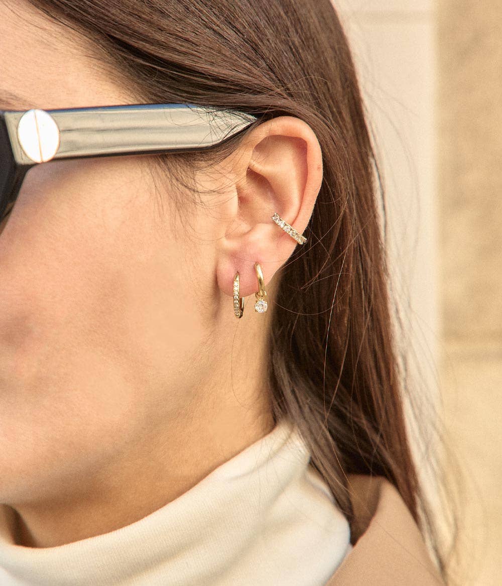 Caprice Paris – wholesale Hoop earrings – Mini Creoles Strass Léa | Handmade jewelry in France4