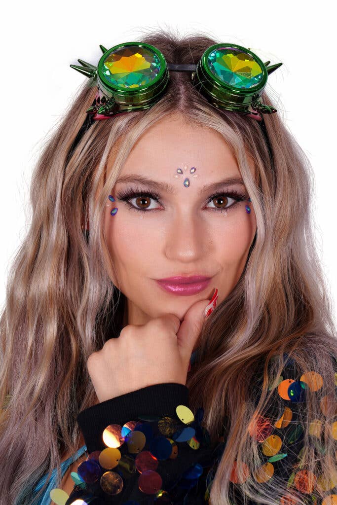 Western Fashion – Großhandel Sonnenbrille – Damen – 68747 - Steampunk-Kaleidoskop-Brille - Psychedelic6