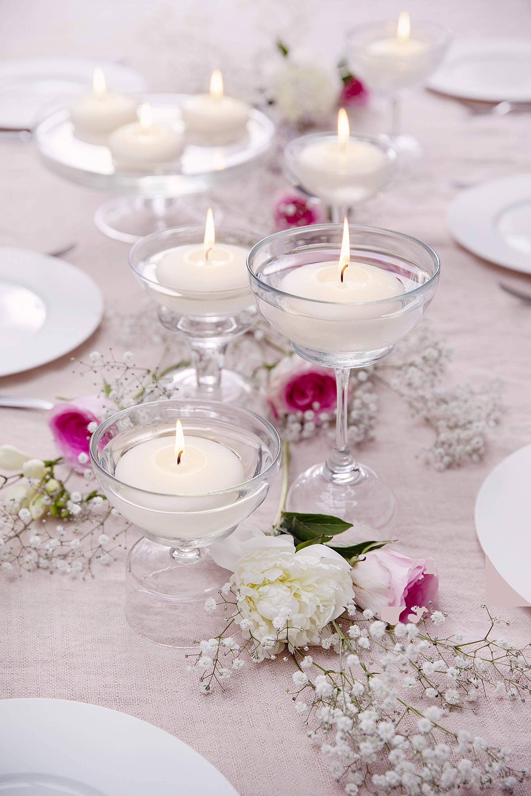 BOLSIUS - Wholesale Grappige kaars - Zwevende kaars van 1,75 inch, set van 20 stuks, ongeparfumeerd voor romantische bruiloftscenterpieces, decoraties, evenementen, zwembad of elke gelegenheid.6