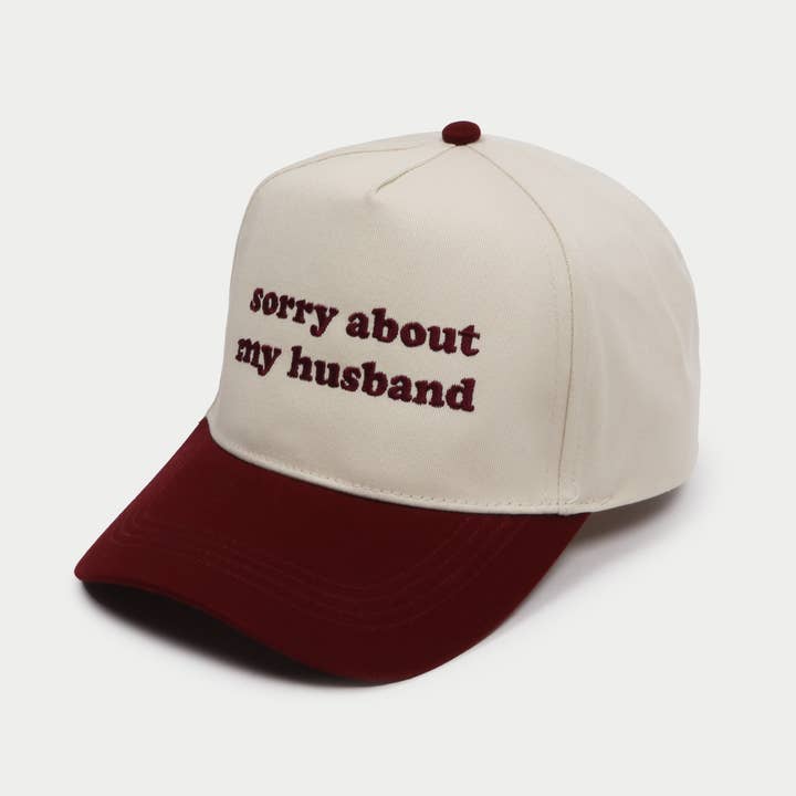 David And Young - Wholesale Baseball Cap - Unisex - Valentine SORRY ABOUT MY HUSBAND Two Tone Baseball Cap1