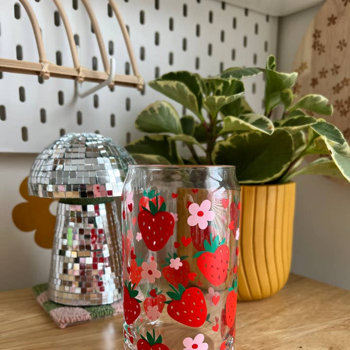 YellowBridge - Wholesale Drinking Glass/Cup - Strawberry Jam Beer Can Glass