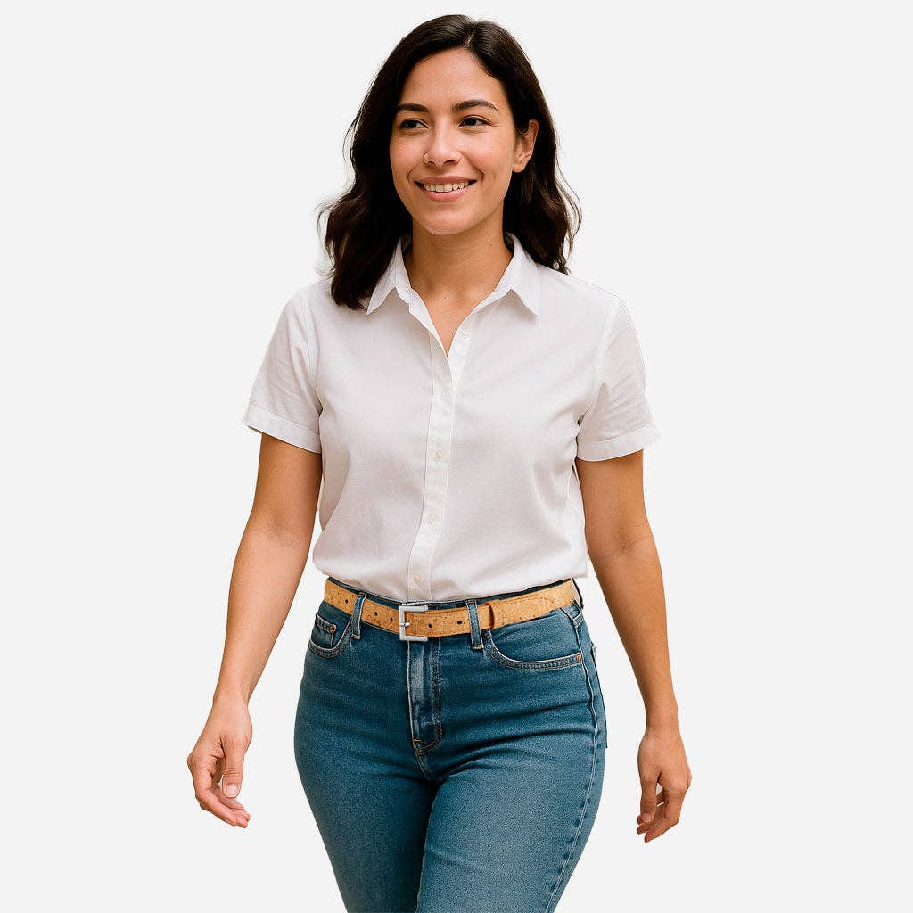 Corkor - Wholesale Belt - Women's - Women Cork Belt 20mm (13/16") - Silver Buckle4