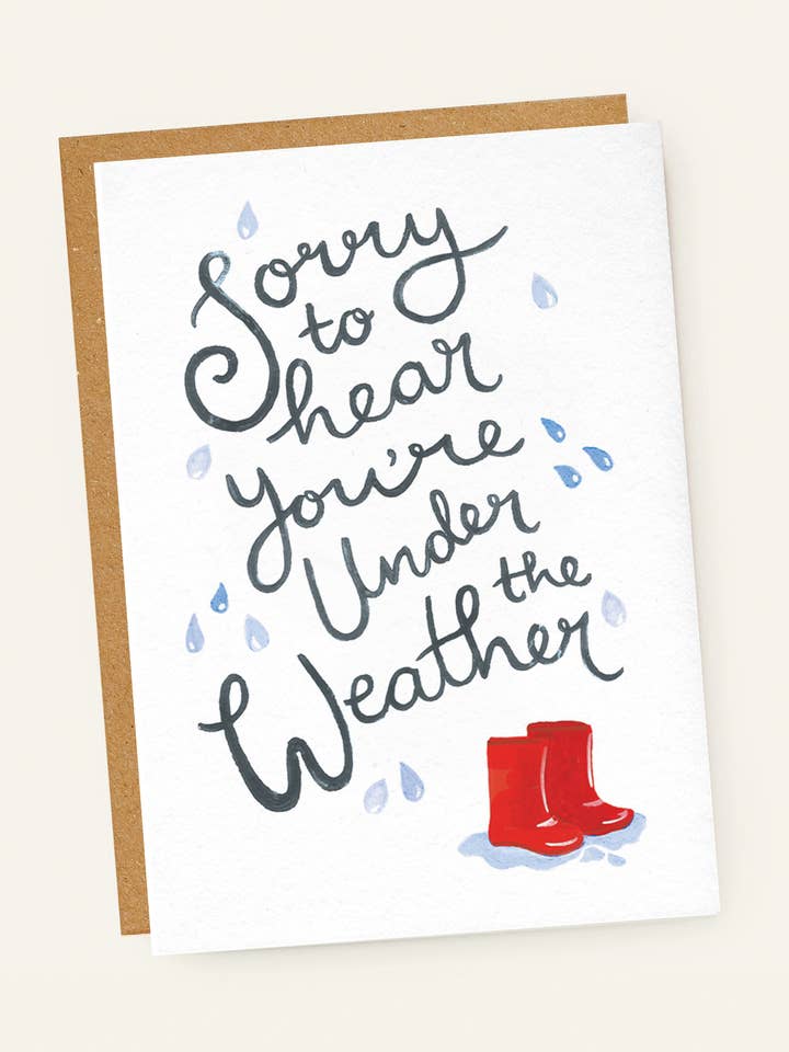 In caso di maltempo Stivali da pioggia Get Well Card per la vendita all'ingrosso da parte di Jade Fisher