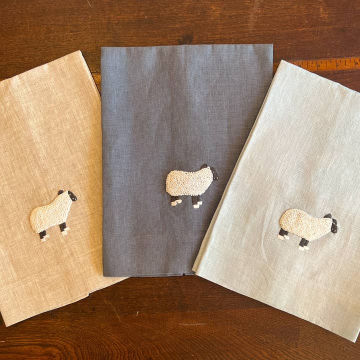 Wooven - Wholesale Hand Towel - "Botanicals" Hand Towels, hand embroidered linen