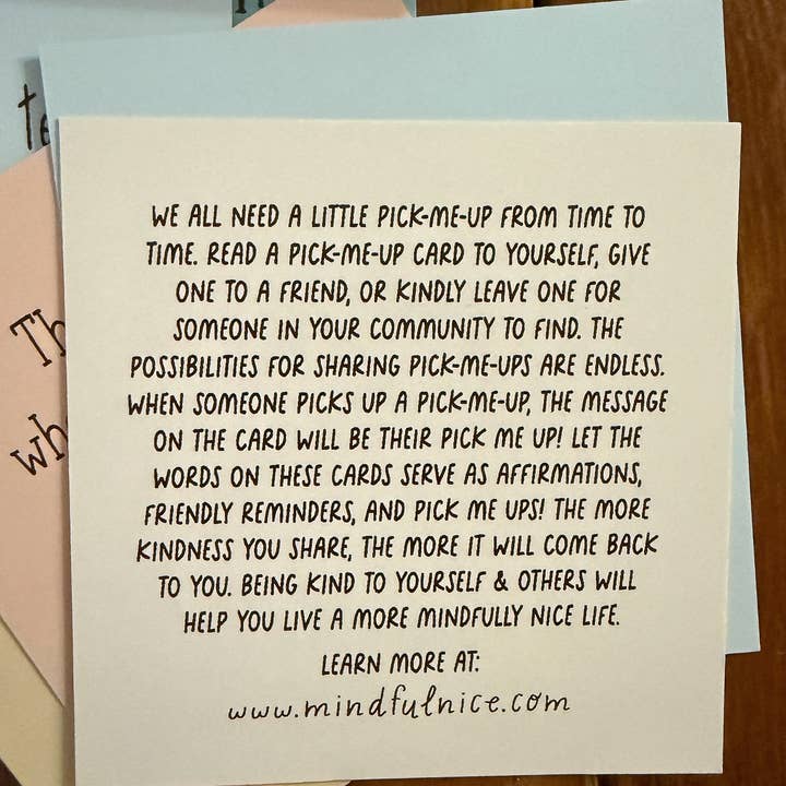 Mindfulnice - Wholesale Meditation Supplies - Pick Me Up Affirmation Cards for Mental Health & Wellness3