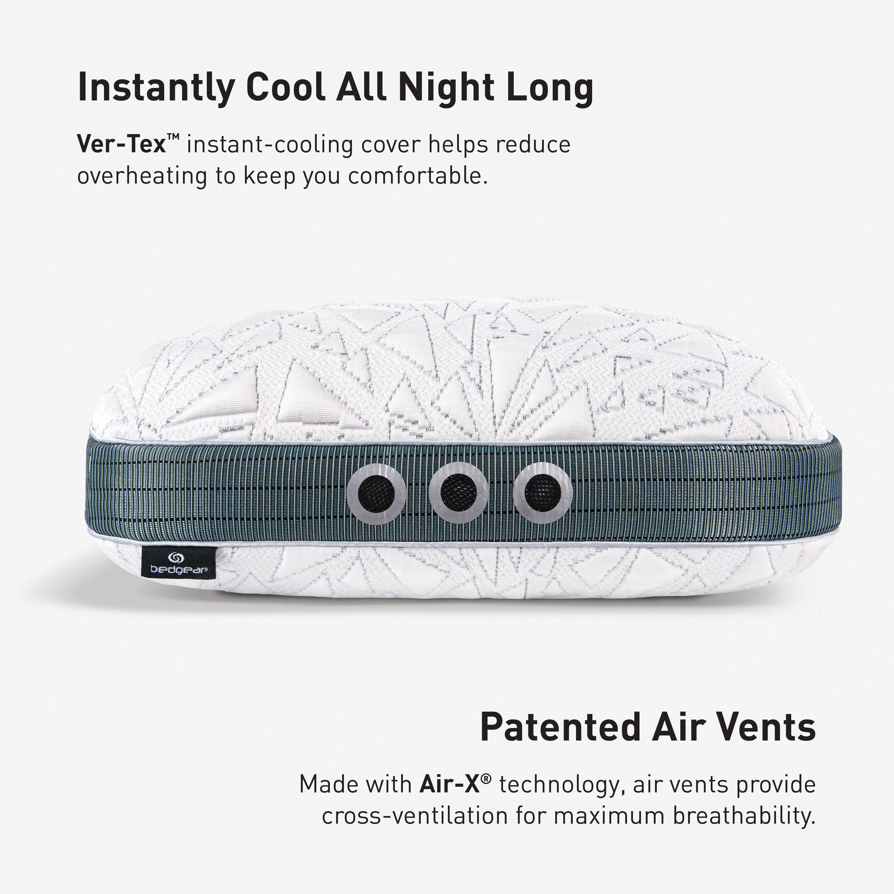 Bedgear - Vente Oreillers - Coussin Storm Cuddle Curve Performance, rafraîchissant, taille moyenne7