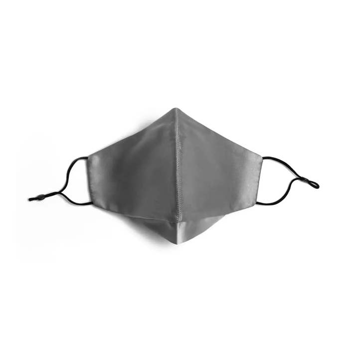 Pure Zijde Moerbei Gezichtsmasker Met Neusdraad - Zilver voor wholesale door SilkSleek®