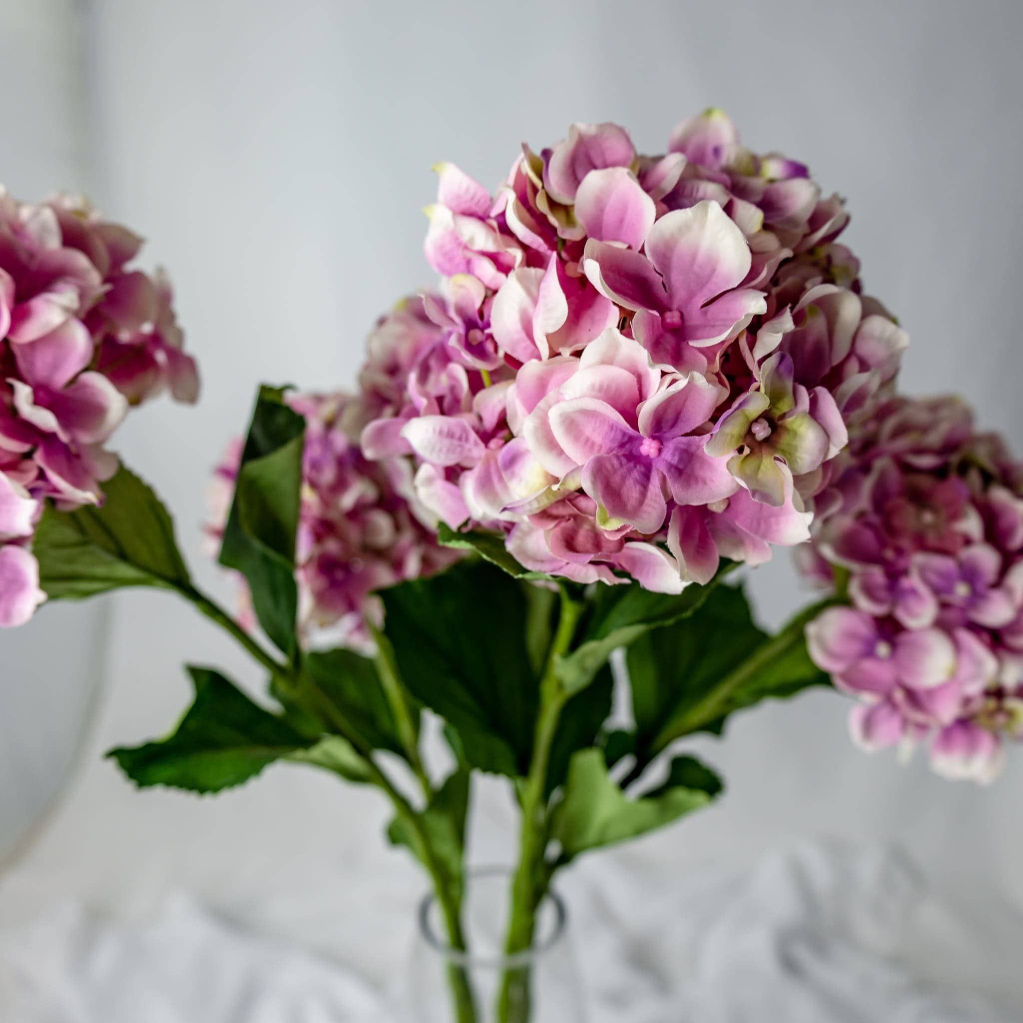 Realistic Artificial Flowers – Engroshandel Kunstige blomster – Pink Hortensia Blød Berøring - Realistiske Kunstige Blomster1