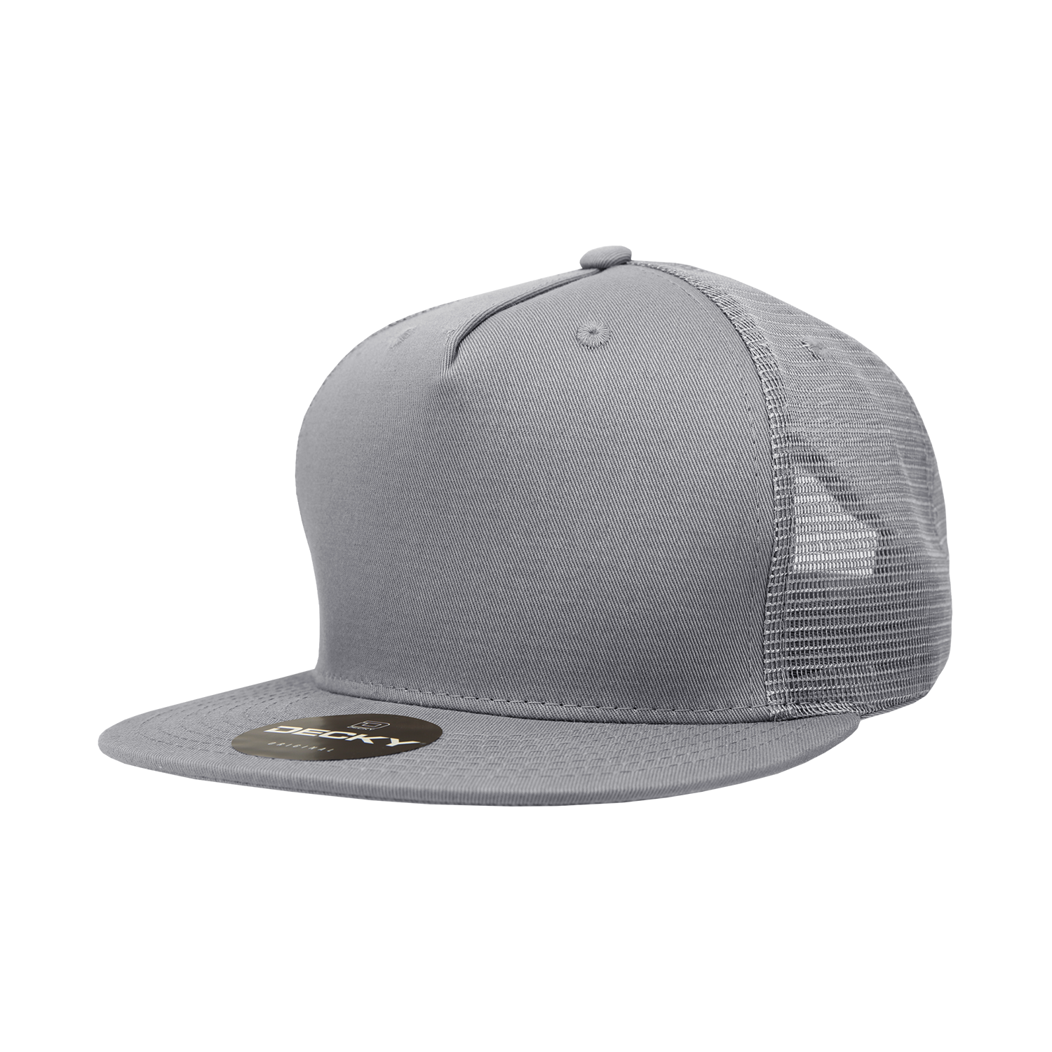 The Park Wholesale - Wholesale Truckerpet - Uniseks - Decky 1040 - Blanco Trucker Snapback-hoeden met 5 panelen - 104056