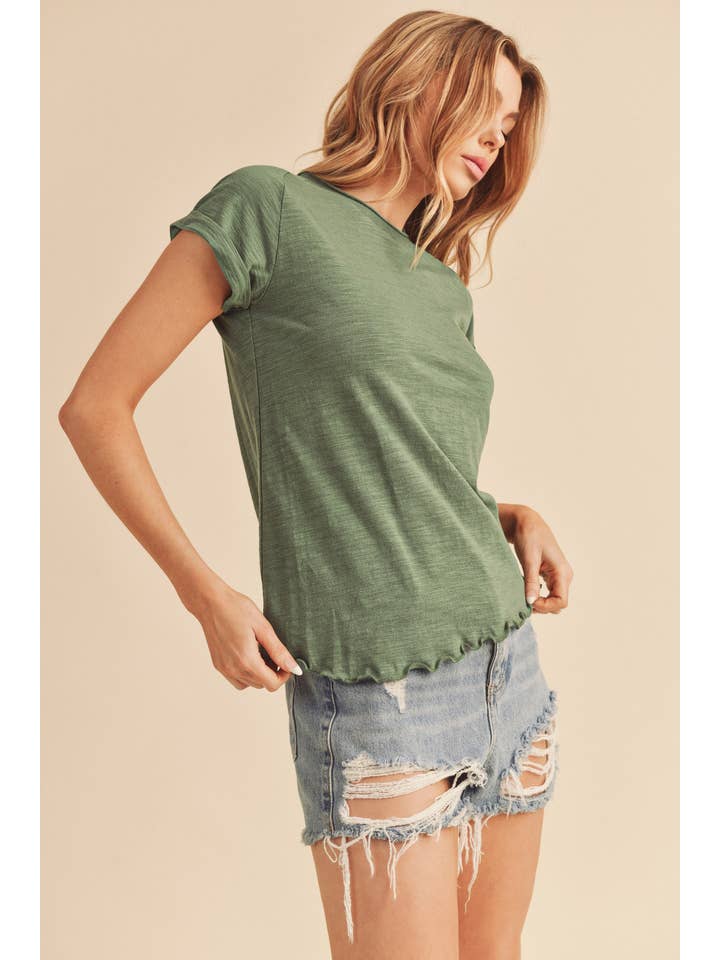 AEMI + CO - Wholesale T-Shirt - Women's - 8219BK Gwen Tee 1