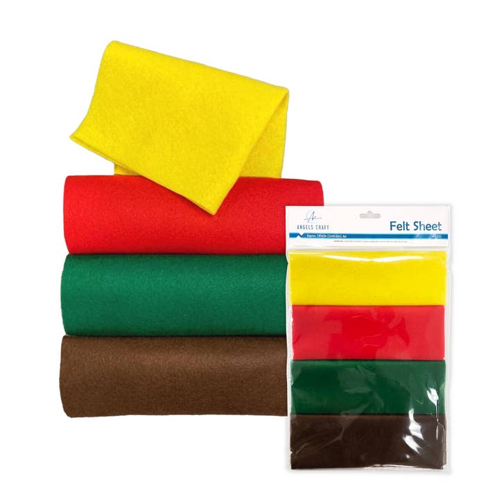Angels Craft - Wholesale Craft Supplies - Felt Sheets, 7.9x12in, 4-ct0