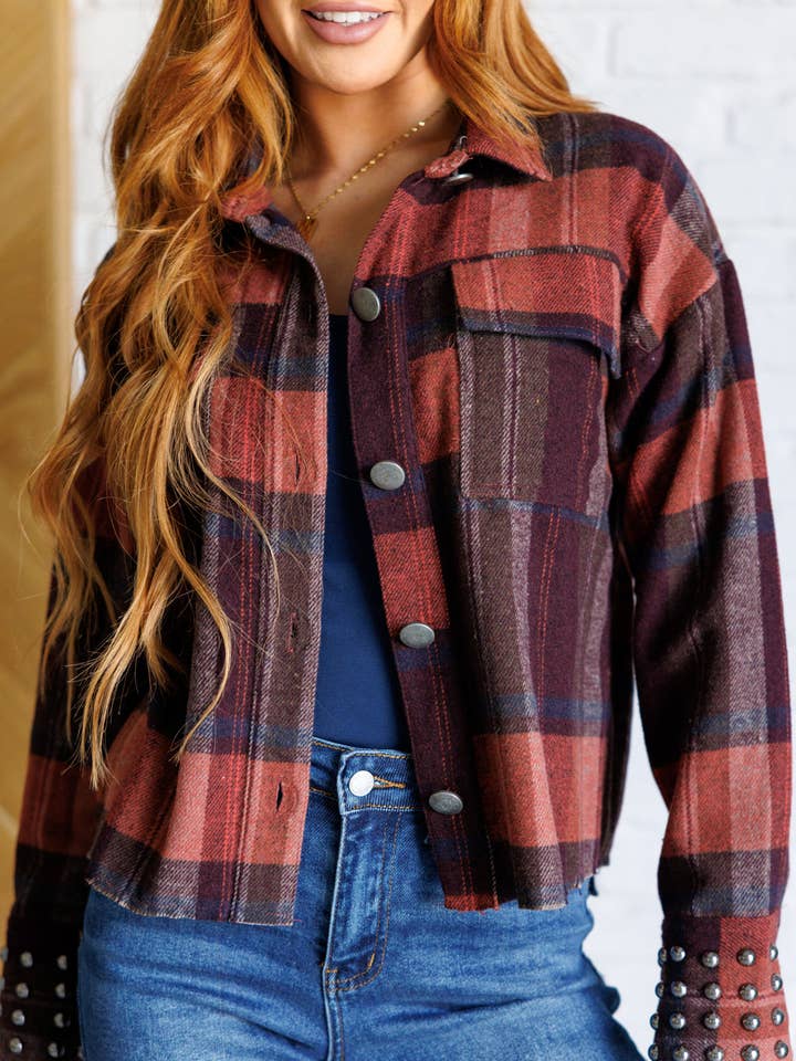 Already There Plaid Shacket for wholesale by Bella Nova Style Co
