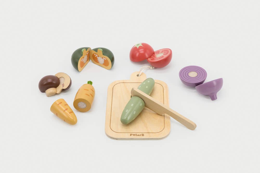 Commotion (Europe) BV - Vente Lot de jouets – enfant - Légumes à couper avec planche et couteau en bois2