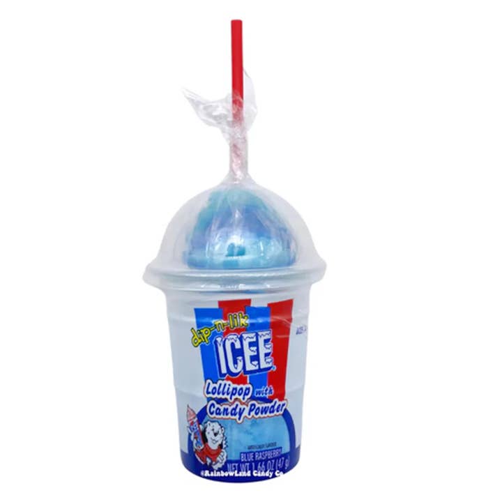 Sugar Bear Candy – wholesale Klubba – Icee Dip-n-Lik Lollipop med godispulver 12 ct.