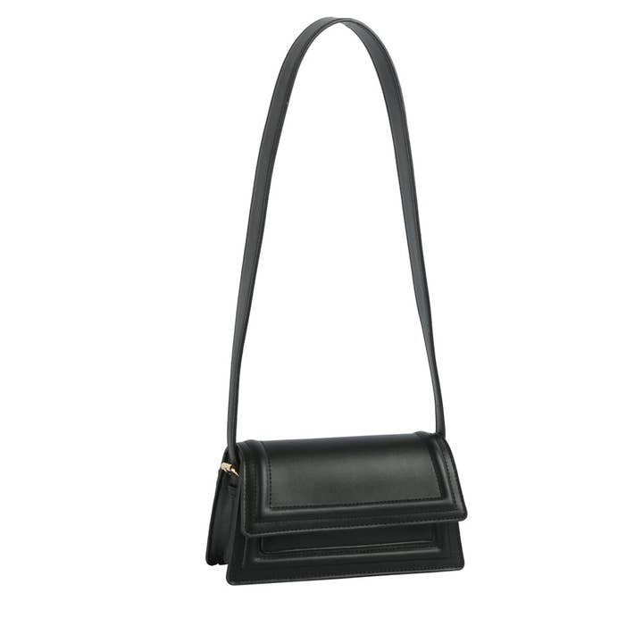Handbag Factory Corp - Wholesale Shoulder Bag - Women's - Structured Layer Flap Shoulder Bag0
