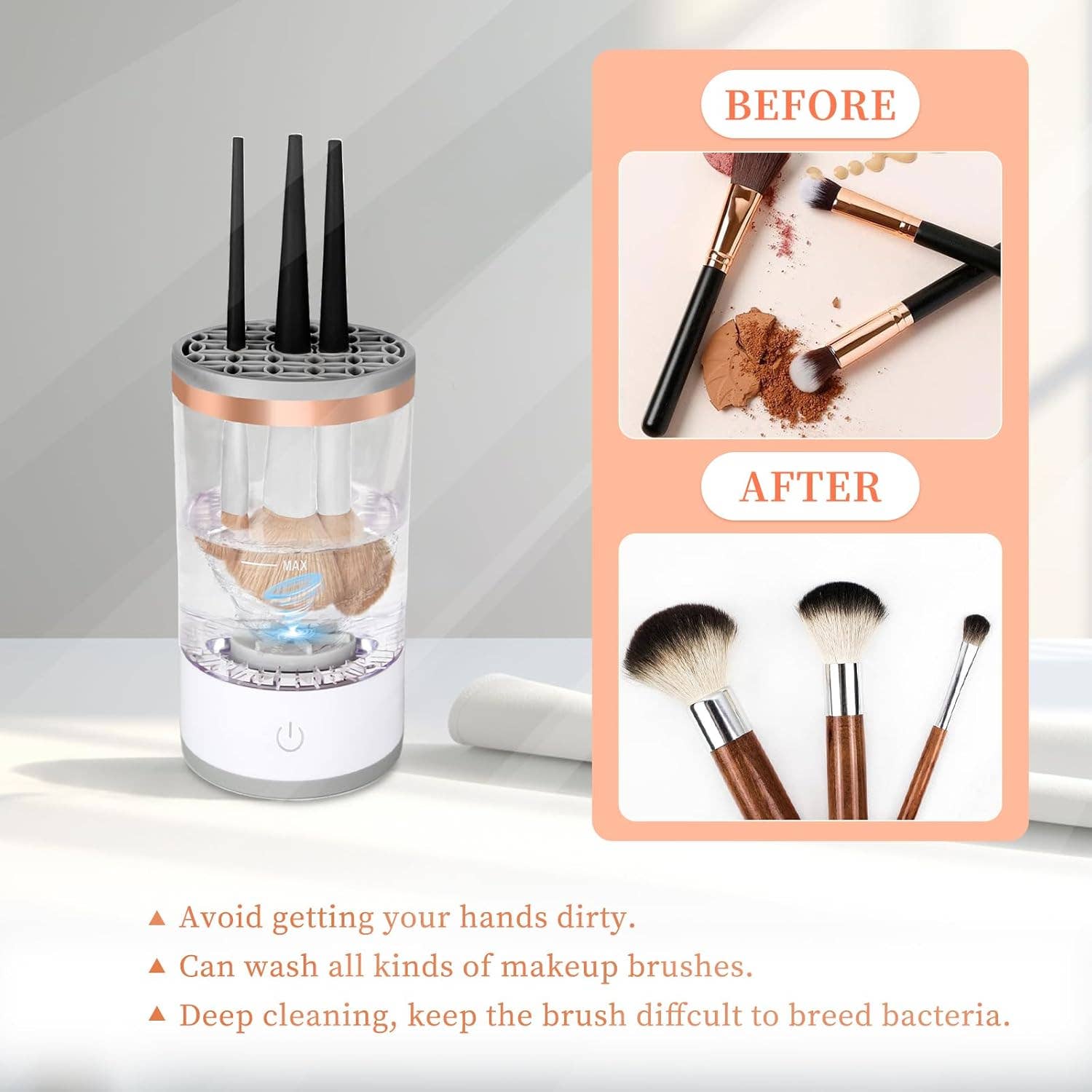 VIGOR - Wholesale Makeup Brush Cleaner - Multi-Functional Electric Makeup Brush Cleaner5