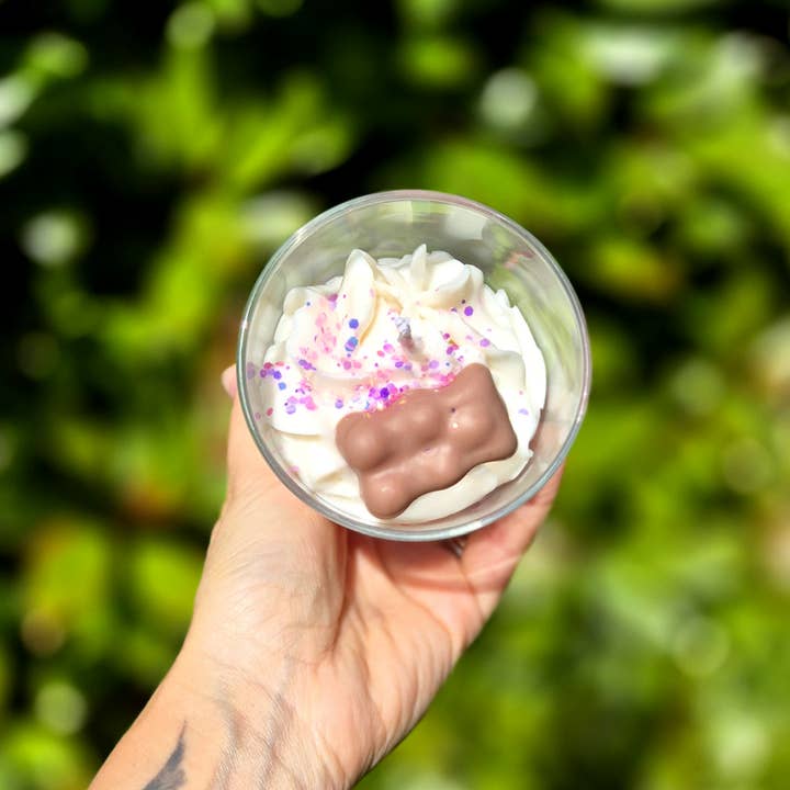 Les bougies de Mam's – Großhandel Geschenkkerze – Gourmet Marshmallow Kerze 200 g1