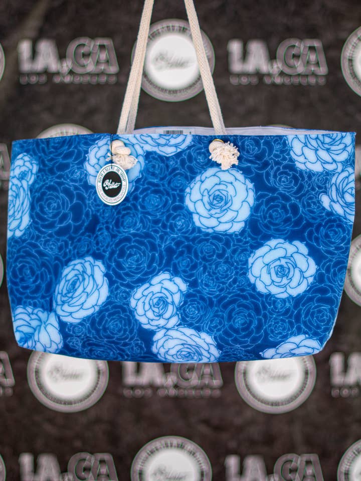 Succulent Weekender-Tasche, marineblau für den Großhandel von Los Angeles Mercantile™
