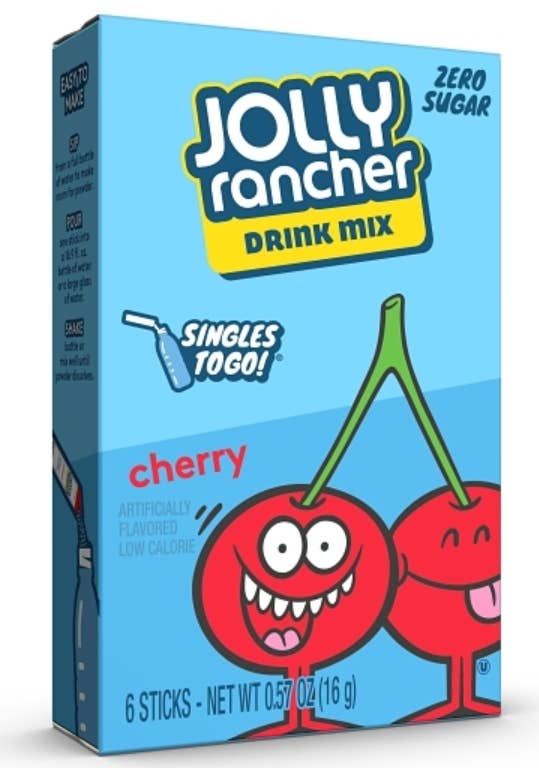 iSweet.ca - Wholesale Fruit Snacks - (S5-01) DrnkMx-ZeroSugar-JollyRancher-Cherry(6Pack)x12units