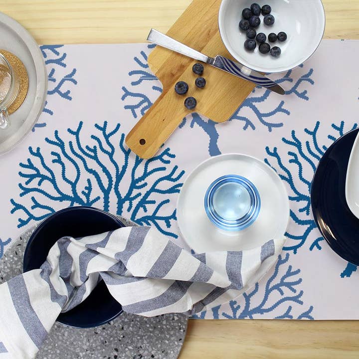 Escape To Paradise - Wholesale Table runner - Table Runner-Blue Coral-210cm x 40cm