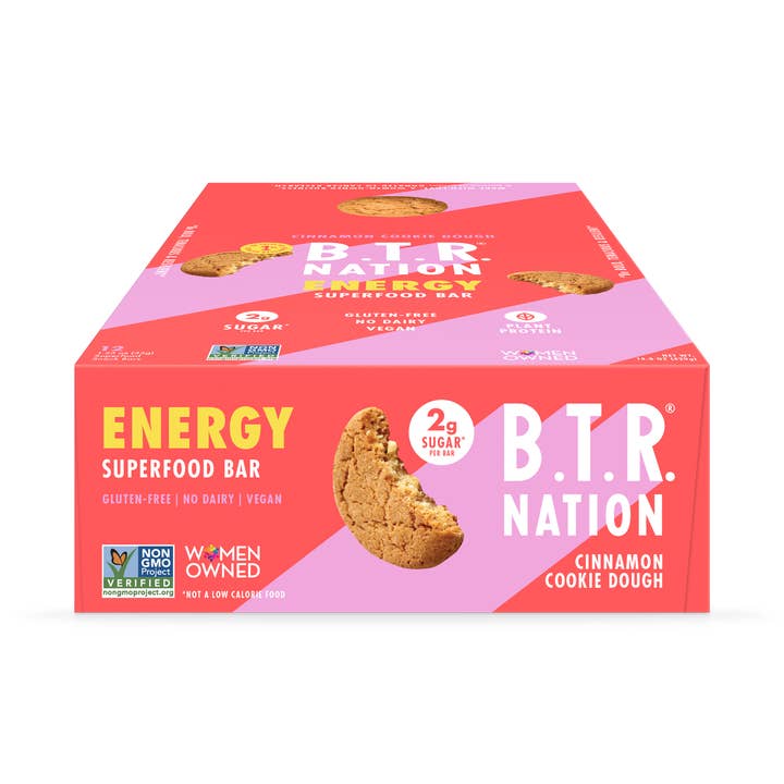 B.T.R. Bar - Wholesale Snack bar - CINNAMON COOKIE DOUGH Superfood Nut Butter Bar5