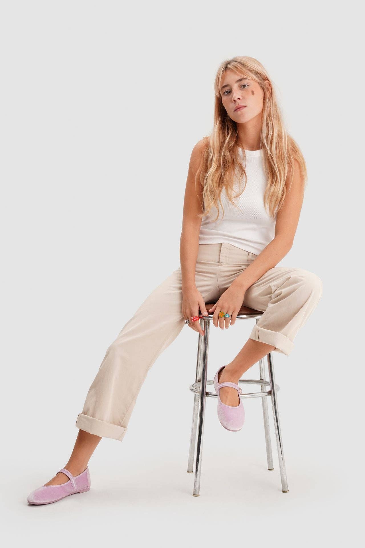 Paez - Wholesale Flats/Loafers - Kids - MARY JANE VELVET IRIS8