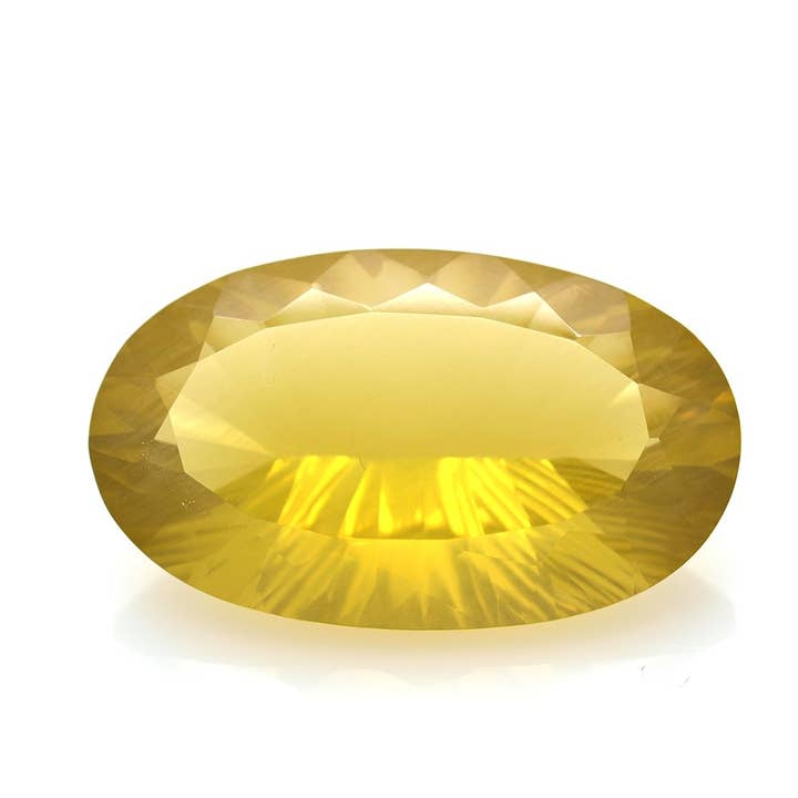 Citrino de corte oval côncavo de 68,70 ct por atacado de Naturjoya