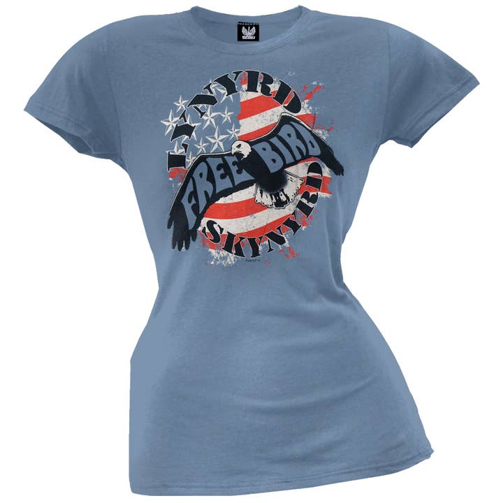 Official Store - Wholesale Screen Printed T-Shirt - Women's - Lynyrd Skynyrd - Flying High Women's Juniors T Shirt