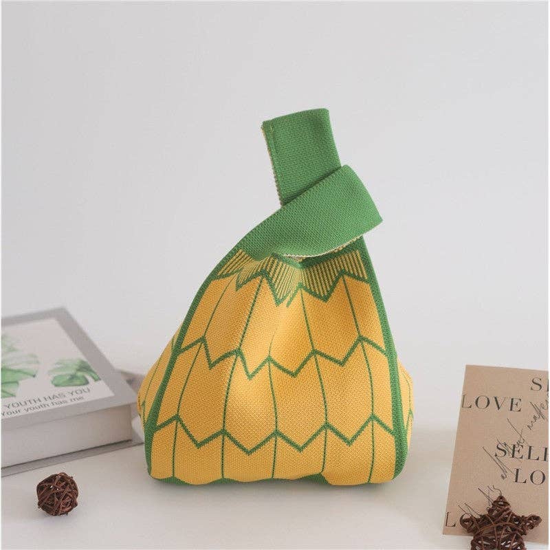 FurDecoration – Sacola - Mulher por atacado – Bolsa de pulso de malha pequena com abertura de cor de contraste suave3