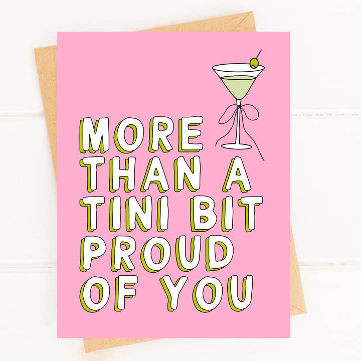 Five Dot Post - Wholesale Congratulations Card - A Tini Bit Proud – Cute Congratulations Card for Her1