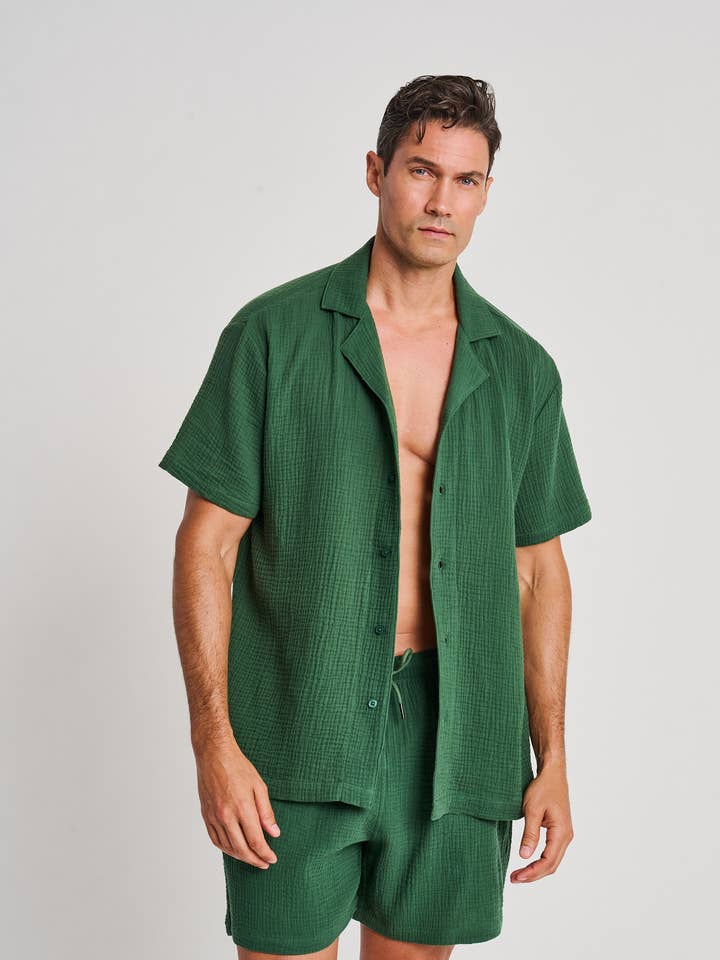 Camisa de Playa de Algodón Ligado para venta al por mayor de Everyday Sunday