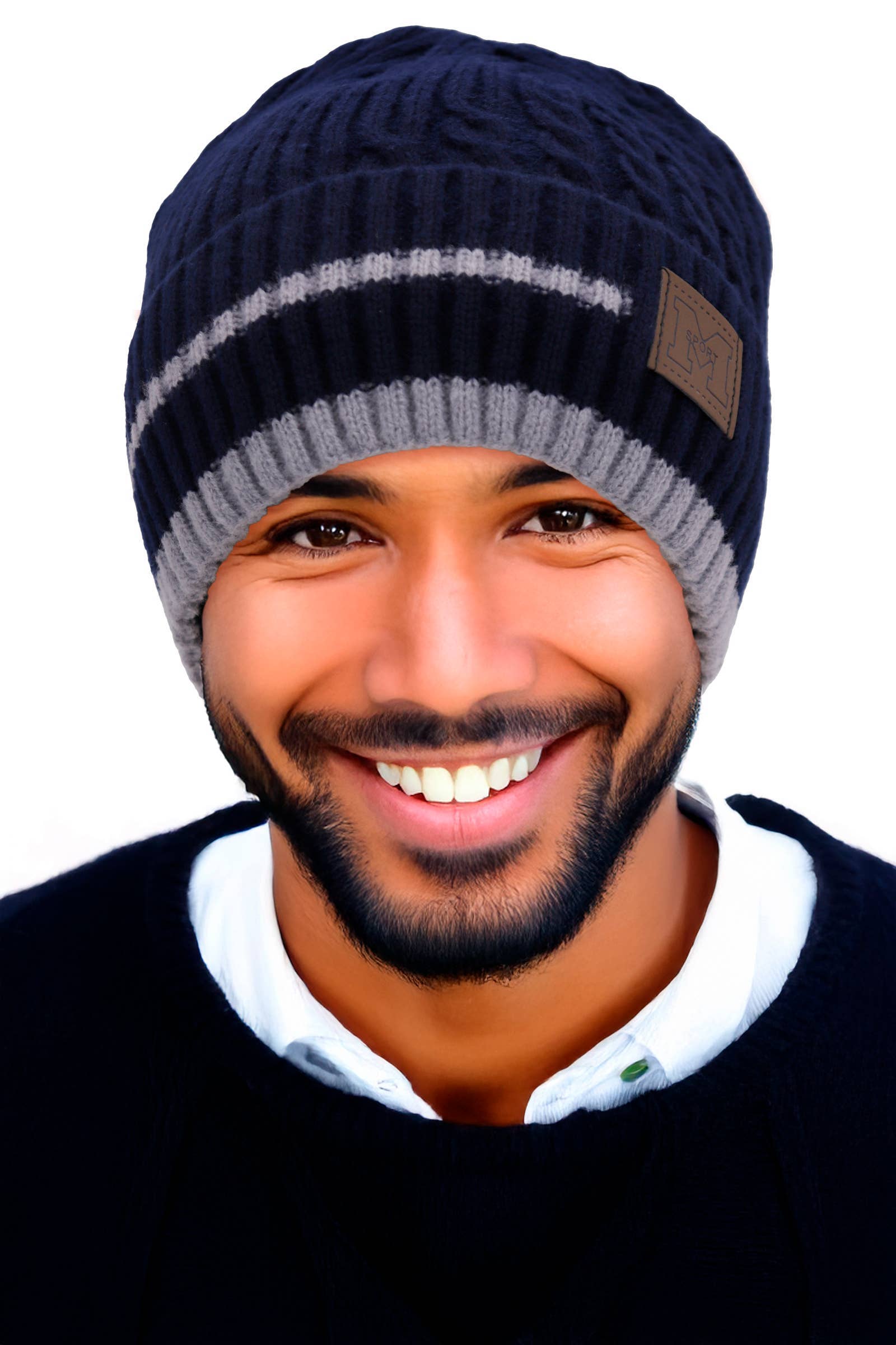 SORTIDAS Gorro de Malha Canelada com Risca Diagonal e Forro de Fleece para venda a revendedores na Faire2