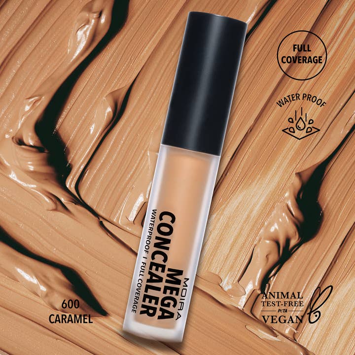 Corretivo Mega à Prova d'Água 600 - Caramelo por atacado de Moira Cosmetics