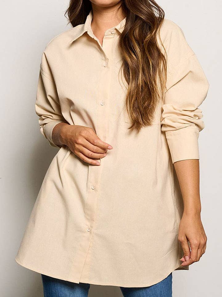 BOTÃO DE MANGA COMPRIDA ACIMA DE GRANDES DIMENSÕES por atacado de ROUSSEAU