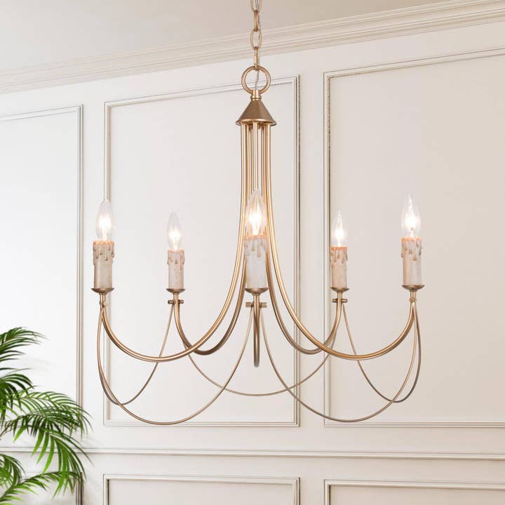 5-Light French Empire Candle Chandelier Foyer Pendant Light for wholesale by Belles Lighting
