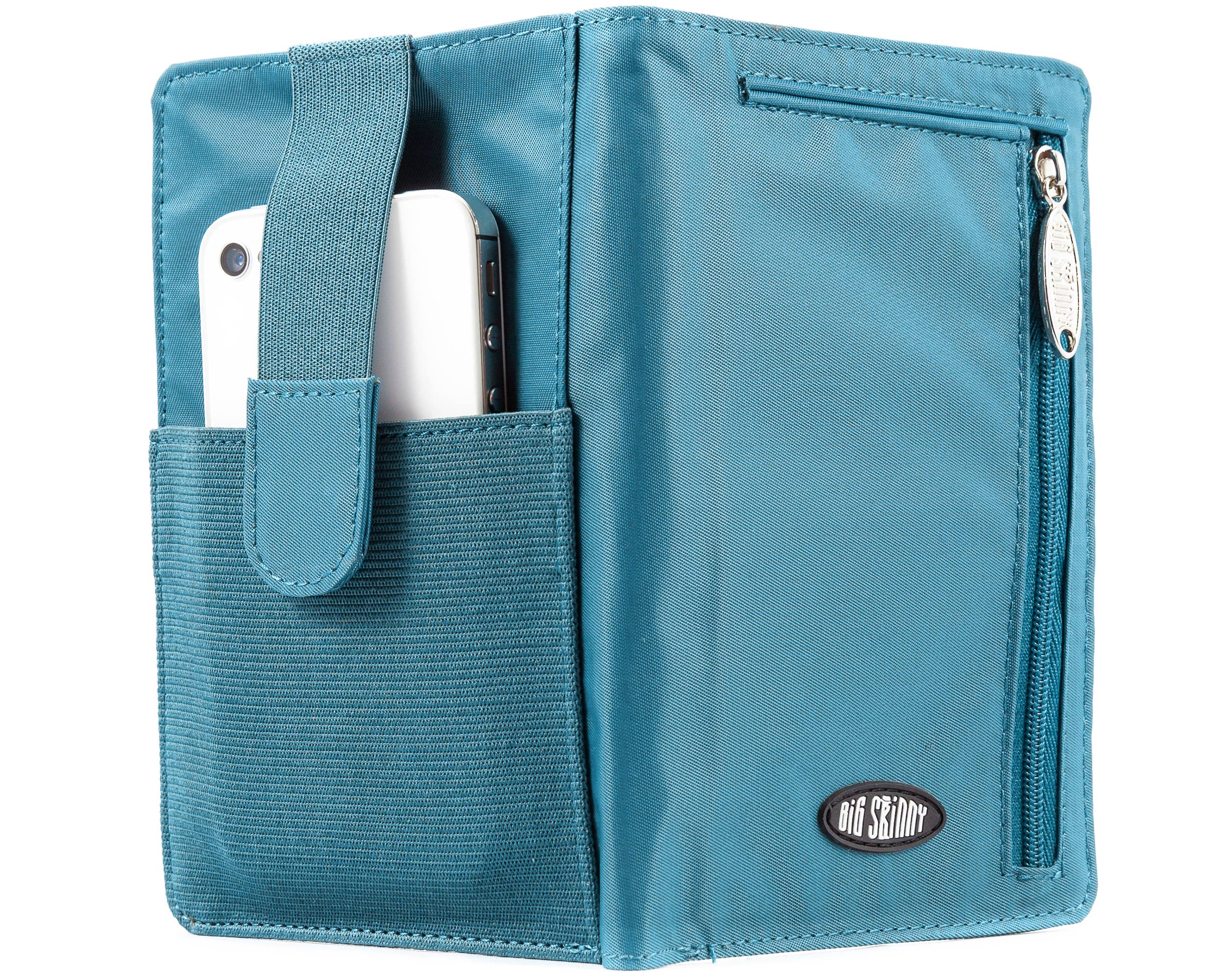 Big Skinny Wallets - Wholesale Wallet - Unisex - RFID Blocking Plus Sized MyPhone Bifold Wallet - Ocean Blue5