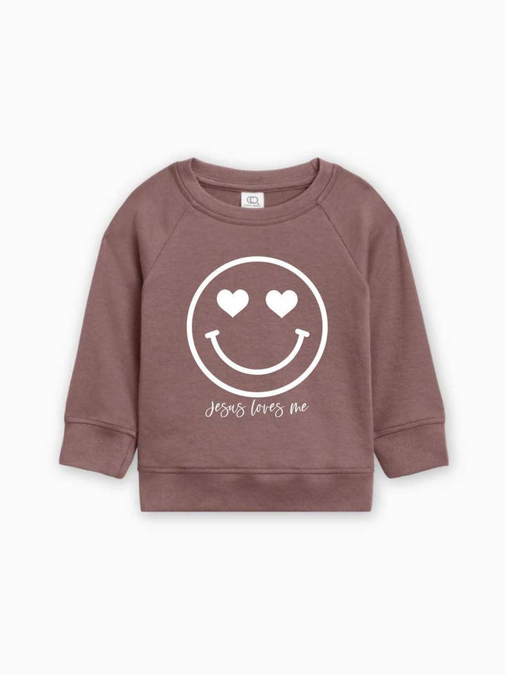 Verita Culture - Wholesale Sweatshirt - Baby - Smiley Face Jesus Loves Me Easter Organic Cotton Pullover5