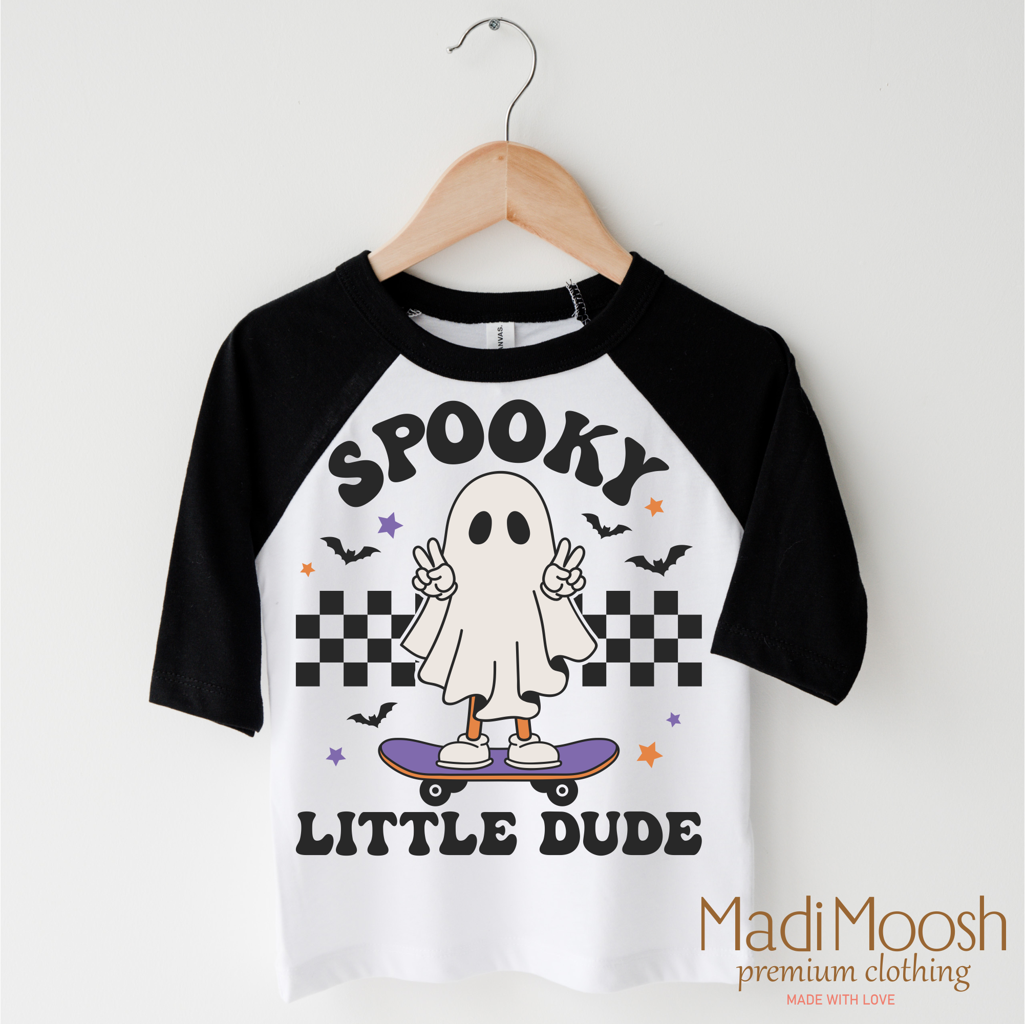 Madi Moosh – wholesale Screen-printed t-shirt – Kids – Spooky Little Dude Shirt - Halloween Shirt2